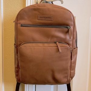 Johnston & Murphy men’s Rhodes leather backpack.